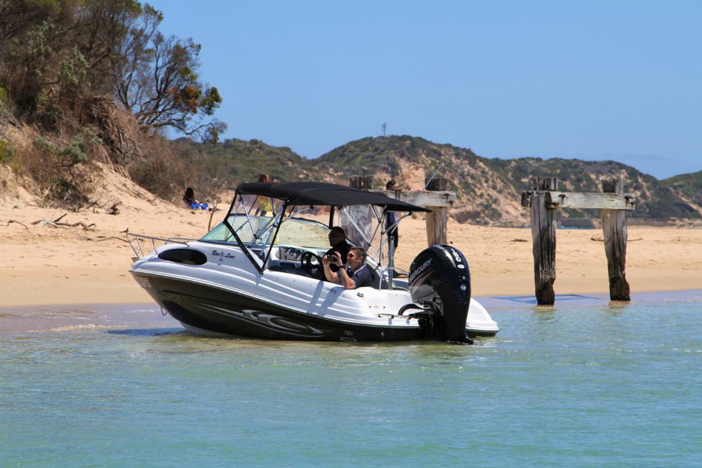 Raeline boat on the beach