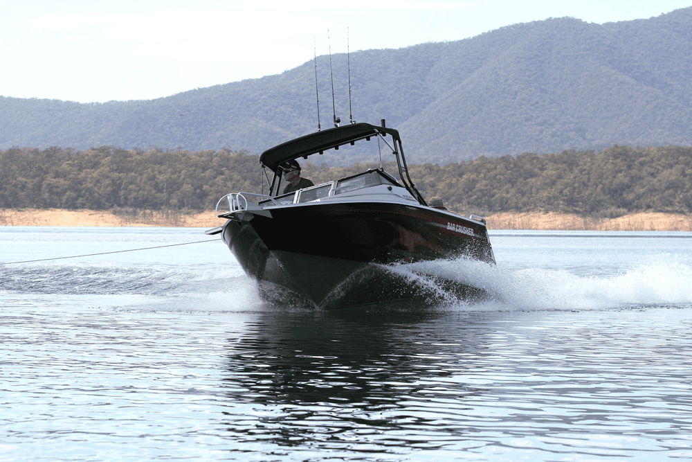 The triple duty, dual console bowrider design Bar Crusher 615BR could be the ultimate family boat