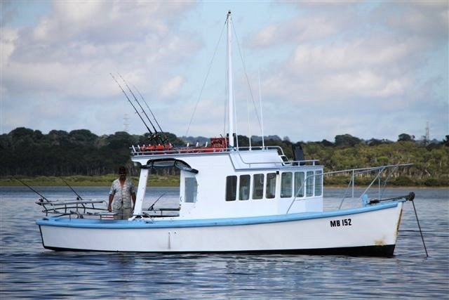 This beautiful old hull uses a full chain capstan winch for anchoring in fast currents