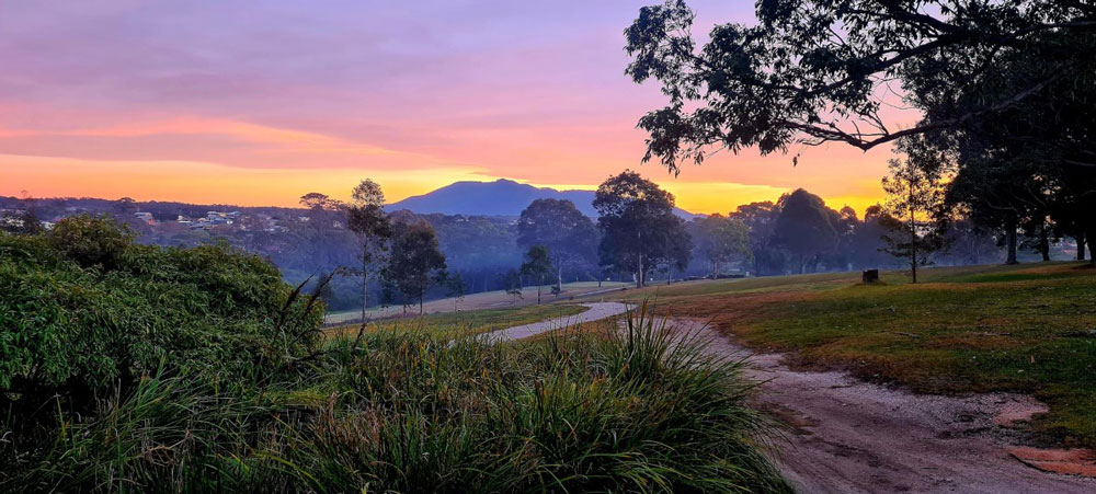 Gulaga (Mt Dromedary) The Mystic Mountain from the Country Club