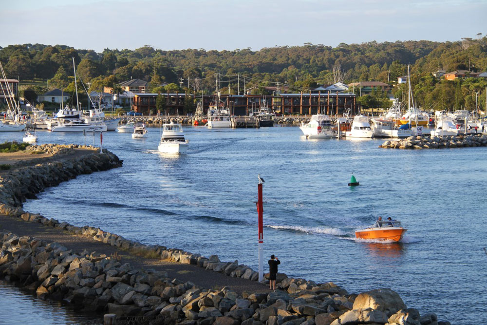 Bermagui harbour from the entrance